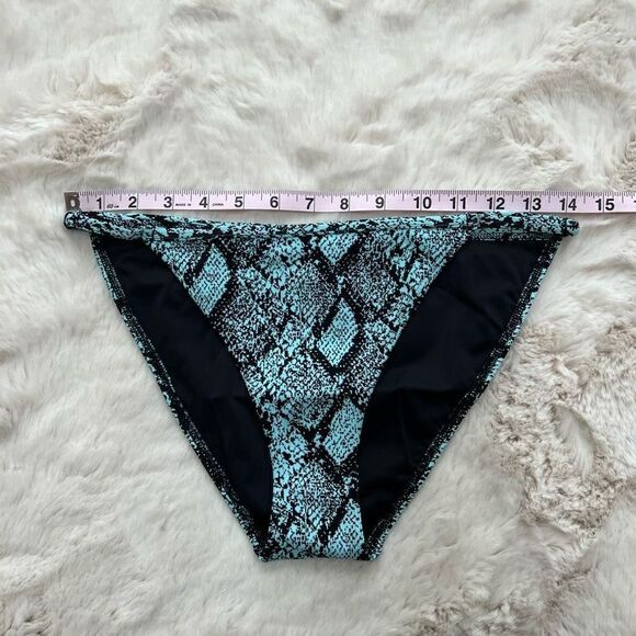 NWT Solid & Striped Lulu Bikini Bottom in Snake Jacquard Blue Black size L - Picture 9 of 11